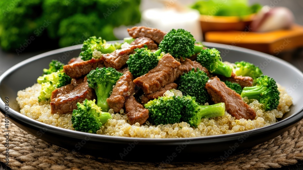 Healthy Beef and Broccoli Quinoa Bowl Healthy Beef and Broccoli Quinoa Bowl
