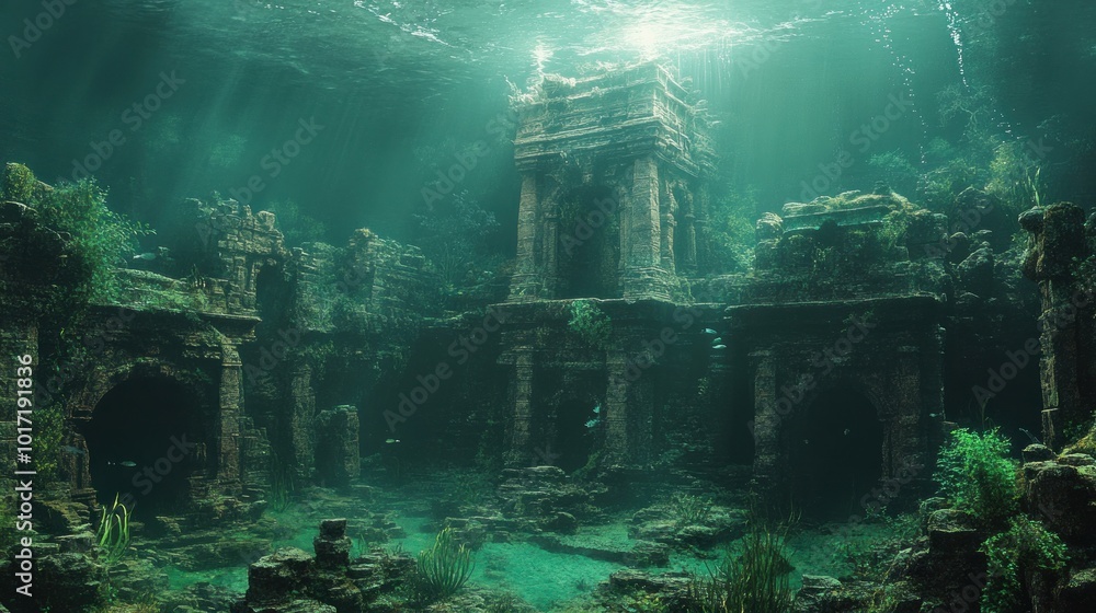 Obraz premium Sunken City - A Lost Civilization