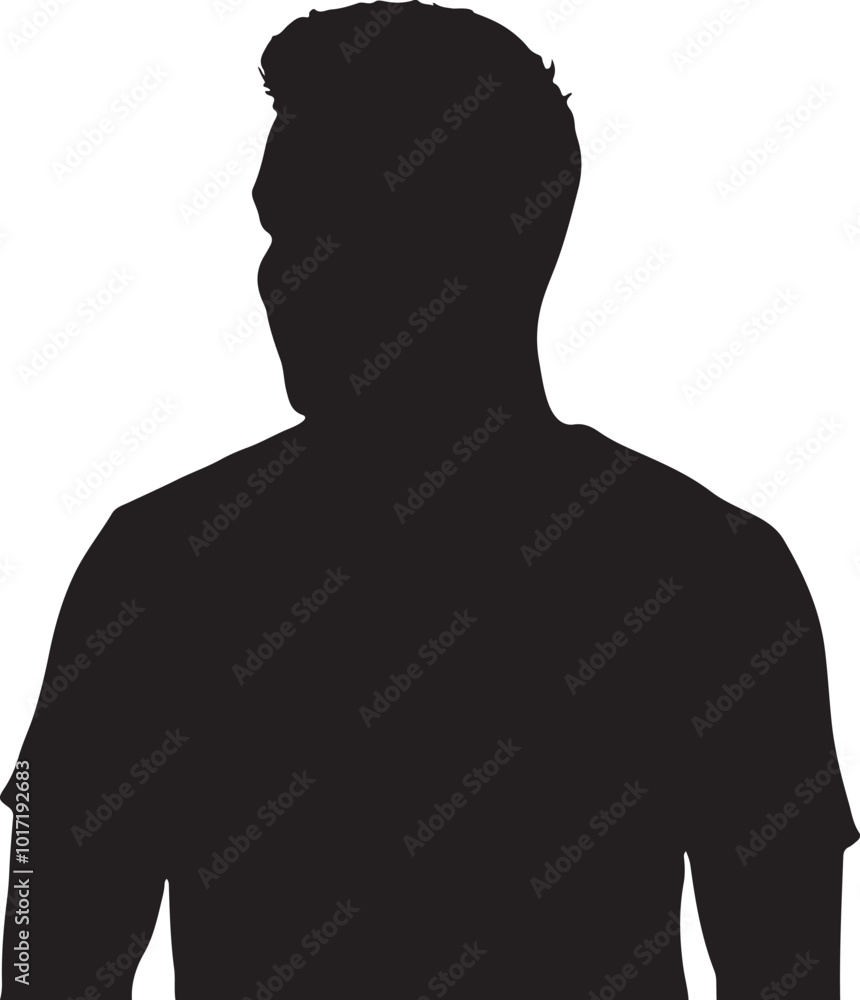 Isolated Vector Silhouette of a Side Profile Head Isolated Vector Silhouette of a Side Profile Head