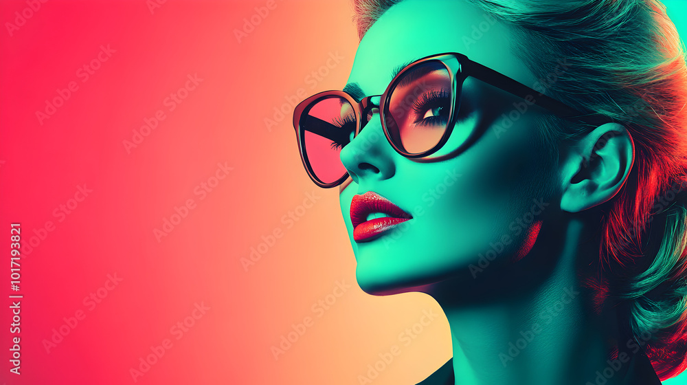 Beautiful glasses model Beautiful glasses model