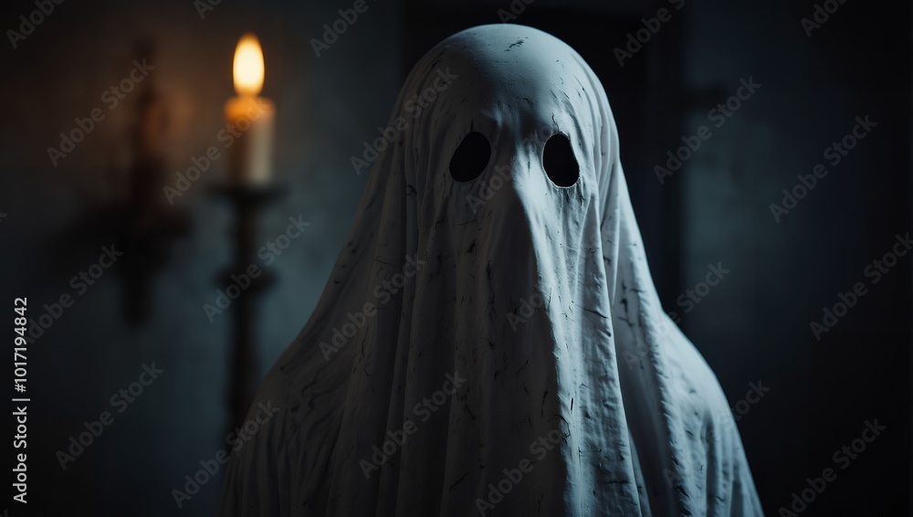Ghost in the Dark Represent Halloween Theme and a Scary event Ghost in the Dark Represent Halloween Theme and a Scary event