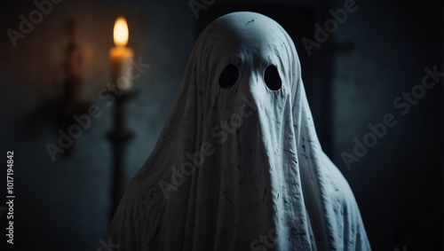 Ghost in the Dark Represent Halloween Theme and a Scary event