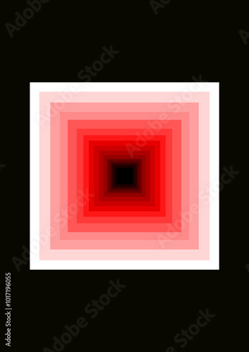 Optical illusion of abstract liminal space in colors. Creepy vector shapes.