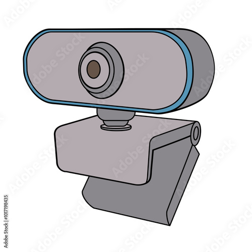 webcam webcast camera on white background