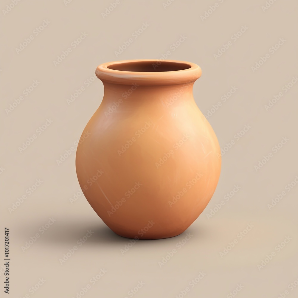 3D Primitive Pottery Icon: Early Clay Vessel Design Illustration Logo 3D Primitive Pottery Icon: Early Clay Vessel Design Illustration Logo