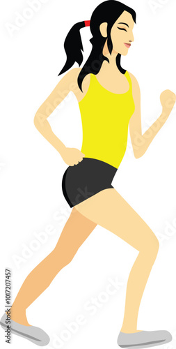 Beauty Girl Running