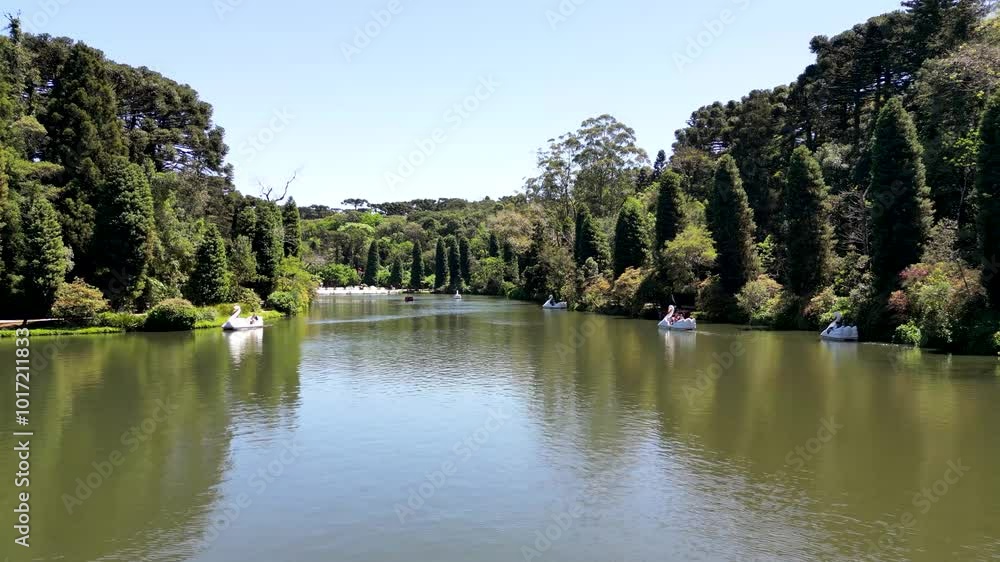 Black lake, in the city of Gramado, Serra Gaucha, RS, Brazil. Black lake, in the city of Gramado, Serra Gaucha, RS, Brazil.