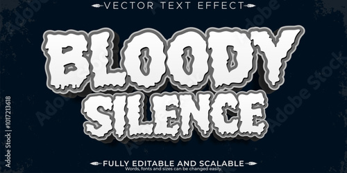 Halloween monster text effect, editable horror and scary text style