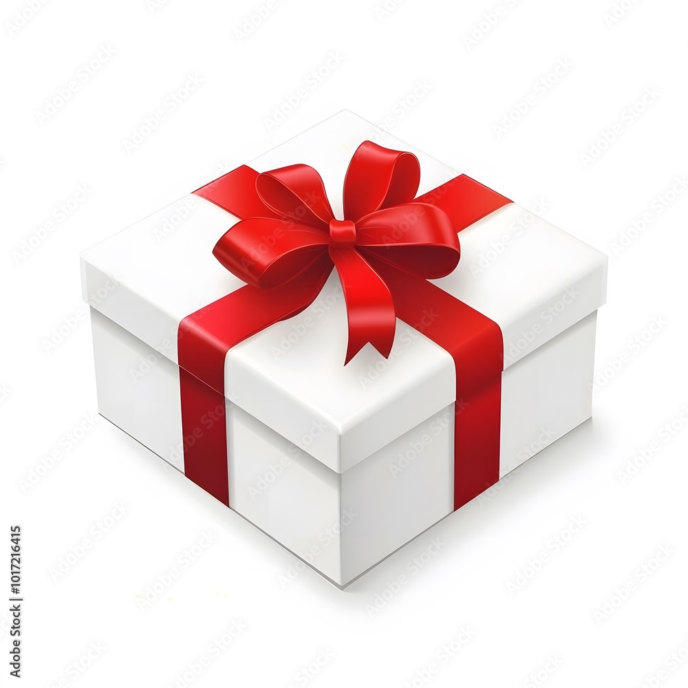 Fototapeta premium gift box isolated on white