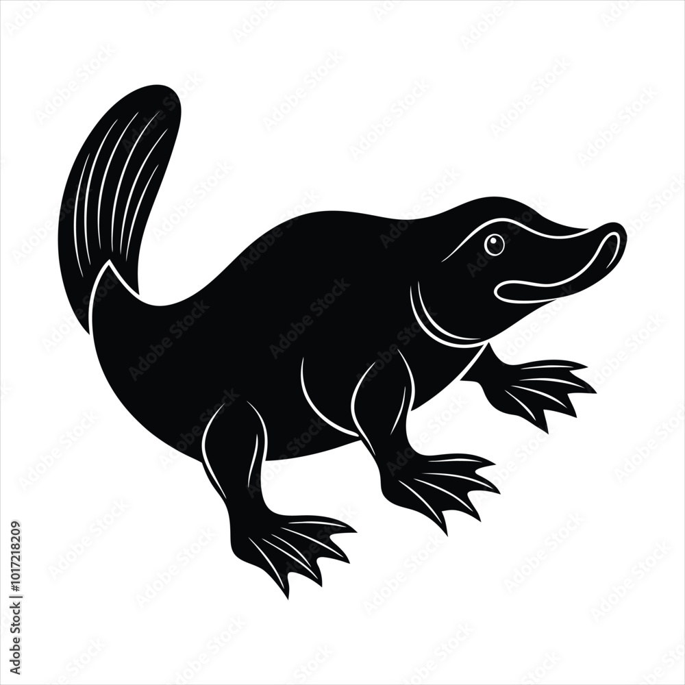 Platypus silhouette vector Platypus silhouette vector