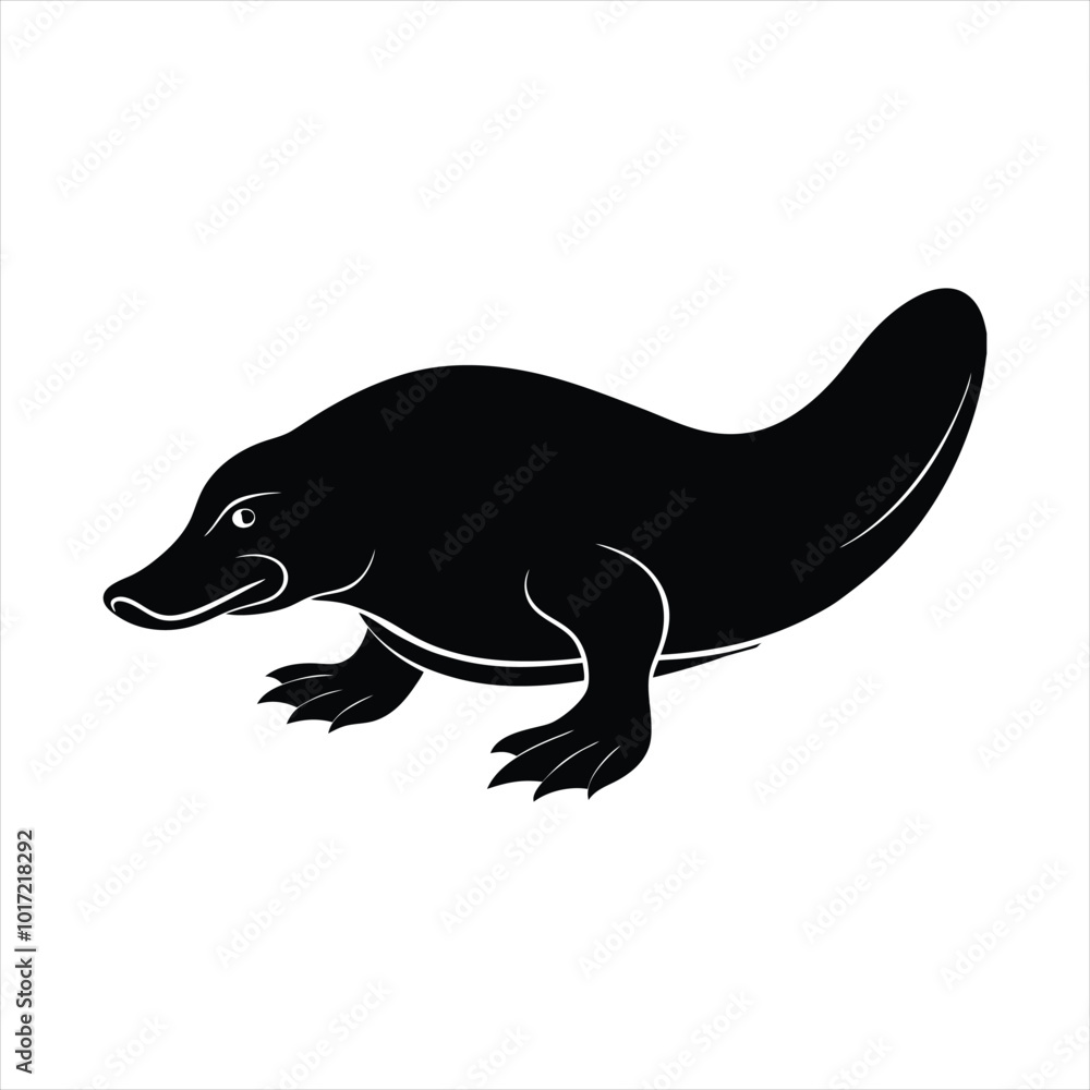Platypus silhouette vector Platypus silhouette vector