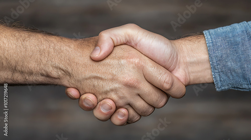 close up of handshake