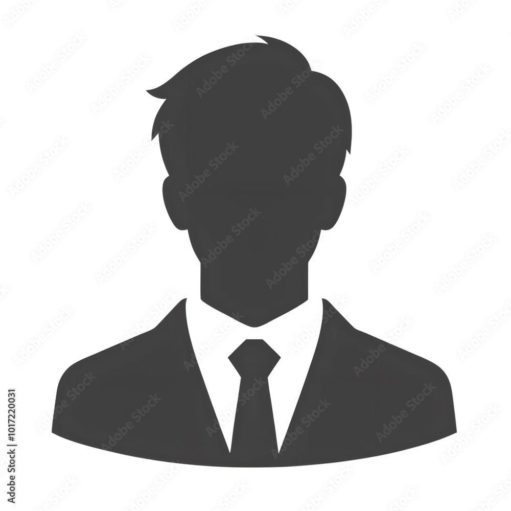 Male silhouette profile icon with suit and tie in gray Male silhouette profile icon with suit and tie in gray