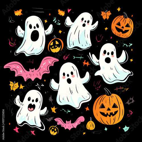 background_with_cute_cartoon_halloween_ghosts