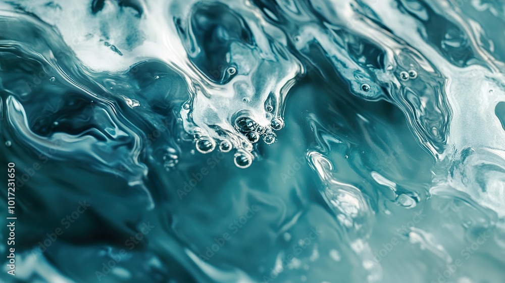 Abstract Water Texture: Blue Liquid Surface Abstract Water Texture: Blue Liquid Surface