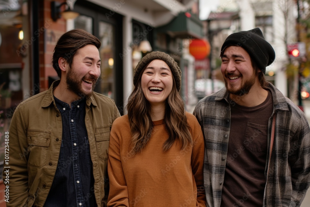 Group of friends laughing and having fun together in the city. Group of friends laughing and having fun together. Group of friends laughing and having fun together in the city. Group of friends laughing and having fun together.
