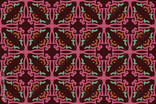 the traditional encaustic technique. Ceramic decorative tiles.