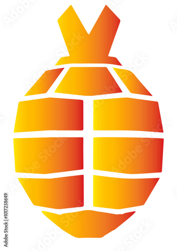 vector illustration of a grenade