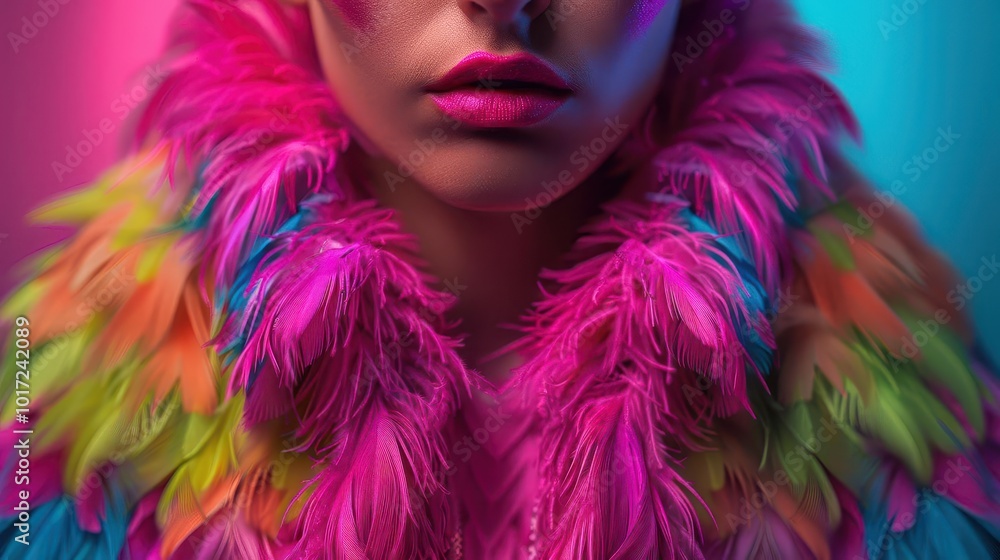 Fototapeta premium Modern and trendy clothing styles, vibrant colors, photography, detailed, fashionable