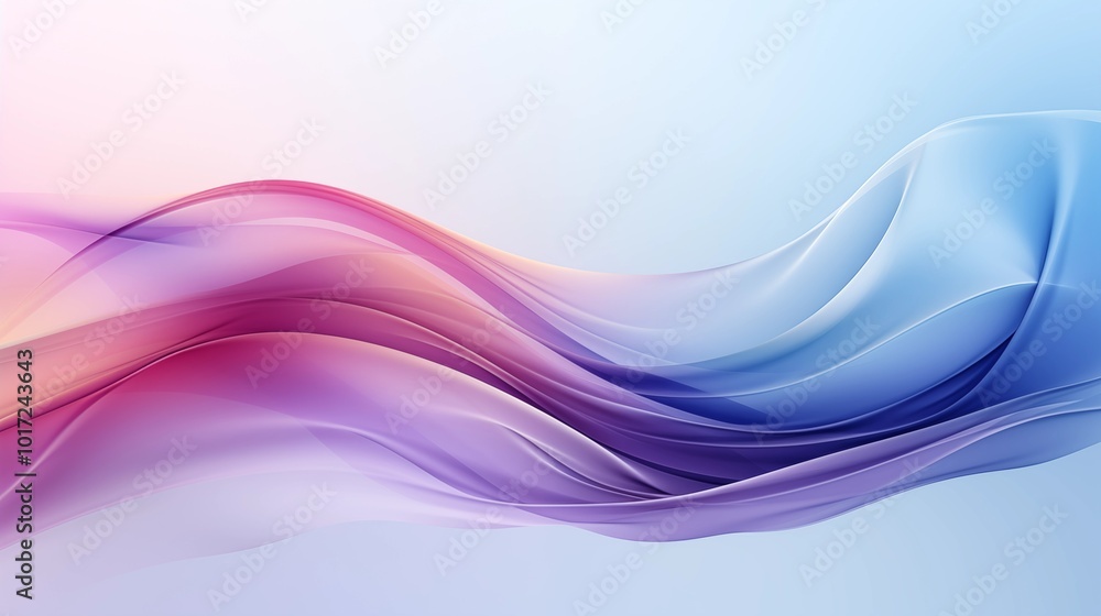 Abstract Background with Soft Blue and Pink Wavy Lines, Harmonious Blend of Colors Creating Tranquil Atmosphere for Graphics, Posters, Web Pages, and Print Media Abstract Background with Soft Blue and Pink Wavy Lines, Harmonious Blend of Colors Creating Tranquil Atmosphere for Graphics, Posters, Web Pages, and Print Media