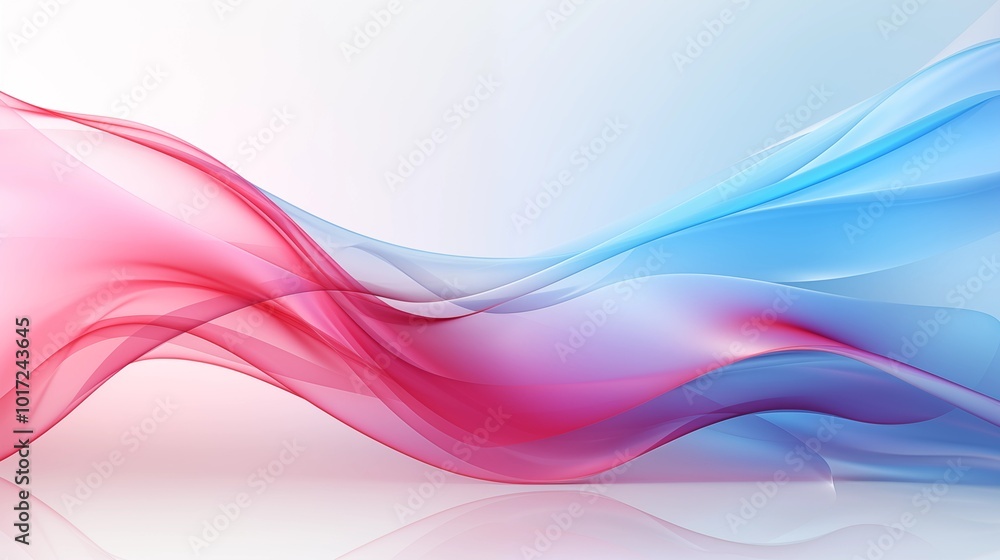 Abstract Background with Soft Blue and Pink Wavy Lines, Harmonious Blend of Colors Creating Tranquil Atmosphere for Graphics, Posters, Web Pages, and Print Media Abstract Background with Soft Blue and Pink Wavy Lines, Harmonious Blend of Colors Creating Tranquil Atmosphere for Graphics, Posters, Web Pages, and Print Media