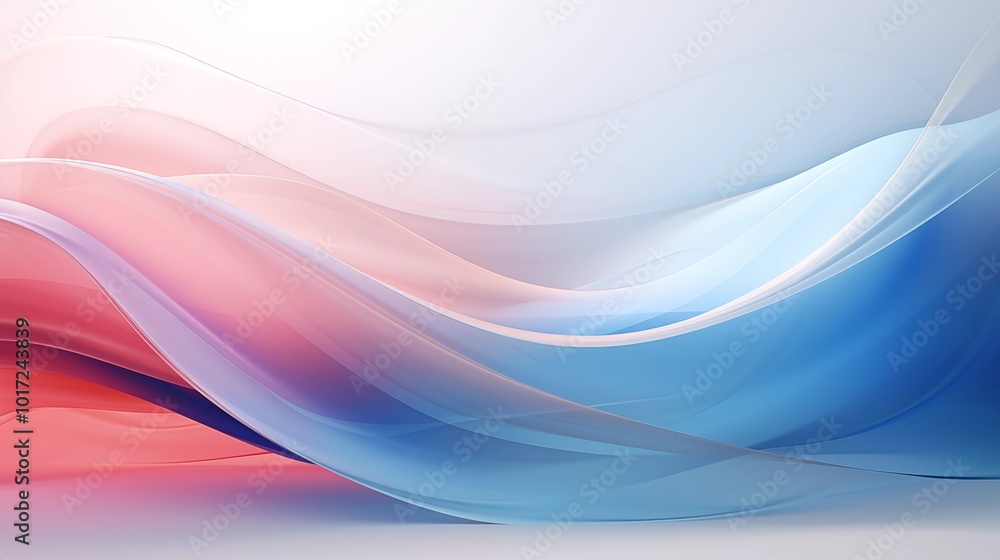 Abstract Background with Soft Blue and Pink Wavy Lines, Harmonious Blend of Colors Creating Tranquil Atmosphere for Graphics, Posters, Web Pages, and Print Media Abstract Background with Soft Blue and Pink Wavy Lines, Harmonious Blend of Colors Creating Tranquil Atmosphere for Graphics, Posters, Web Pages, and Print Media