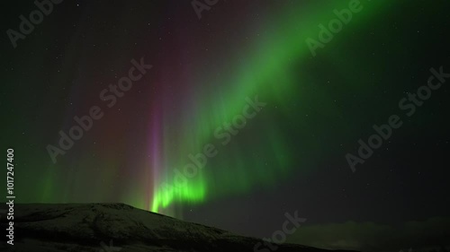 Wallpaper Mural Strong and colourful Aurora Northern Lights Timelapse Torontodigital.ca
