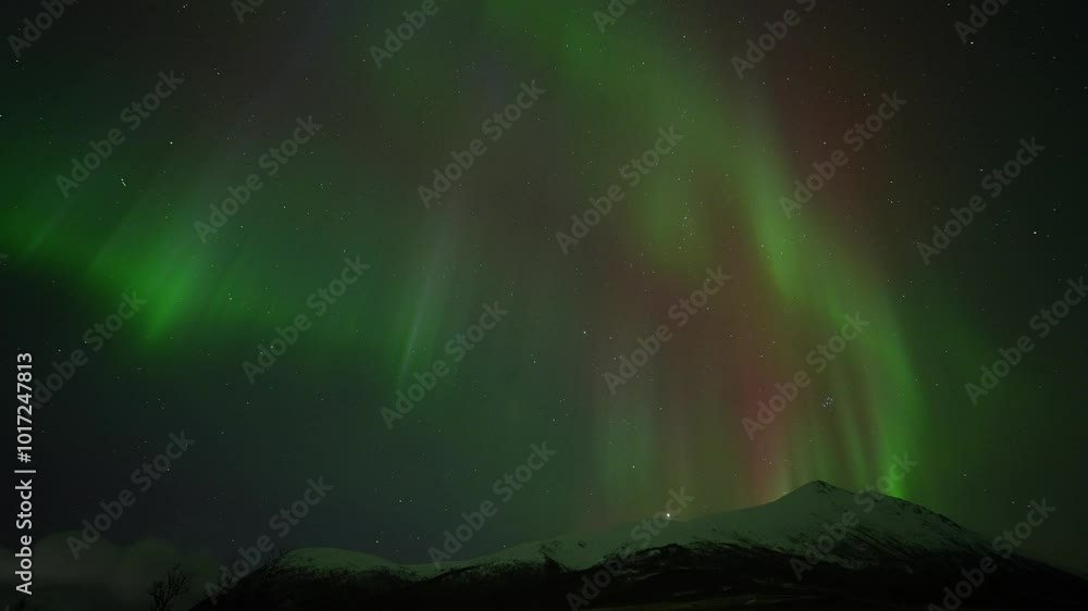 Strong and colourful Aurora Northern Lights Timelapse Strong and colourful Aurora Northern Lights Timelapse