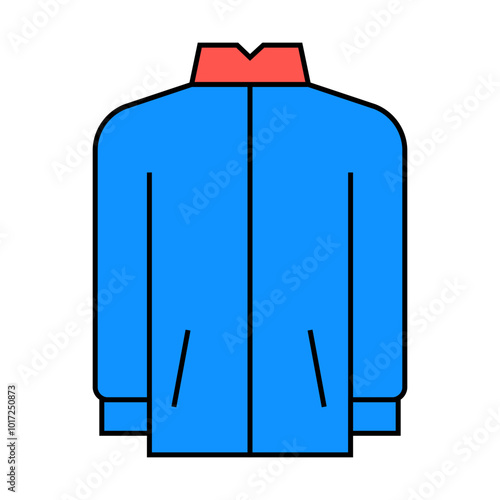 windproof outerwear male line icon vector. windproof outerwear male sign. isolated symbol illustration