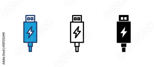 Usb icon vector. Flash disk icon vector