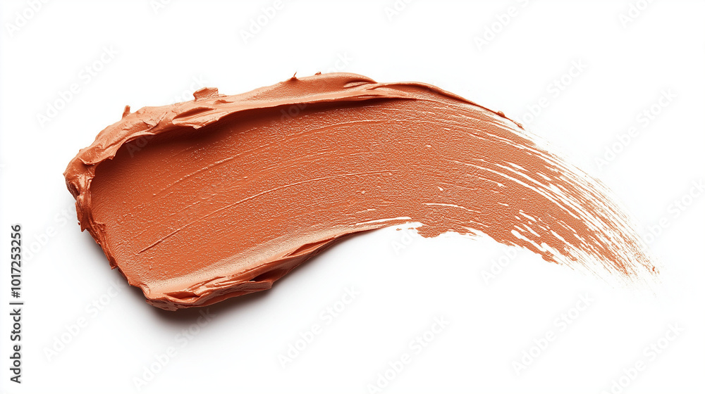 a single, elegant swatch of golden peach lipstick on white background, with soft color gradients and subtle sheen to highlight the texture and glossiness of lip makeup a single, elegant swatch of golden peach lipstick on white background, with soft color gradients and subtle sheen to highlight the texture and glossiness of lip makeup