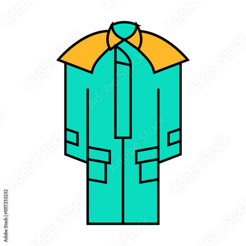 duster outerwear male line icon vector. duster outerwear male sign. isolated symbol illustration