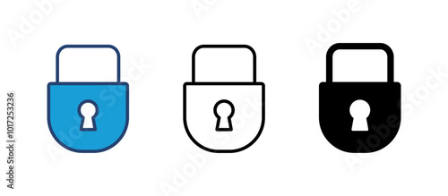 Lock icon vector. Padlock icon vector. Encryption icon. Security symbol
