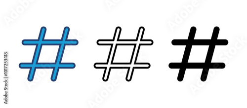Hashtag icon vector. hashtag symbol