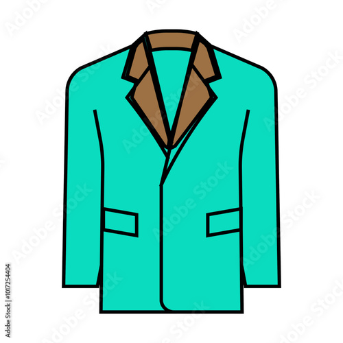 coat outerwear male line icon vector. coat outerwear male sign. isolated symbol illustration