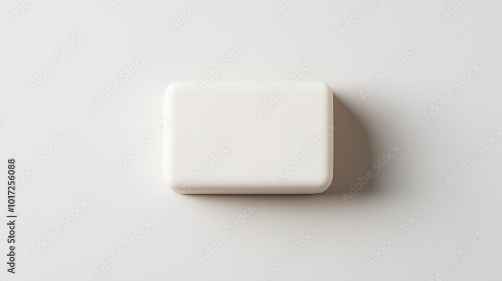 top down view, a soap placed in the center of a white background top down view, a soap placed in the center of a white background