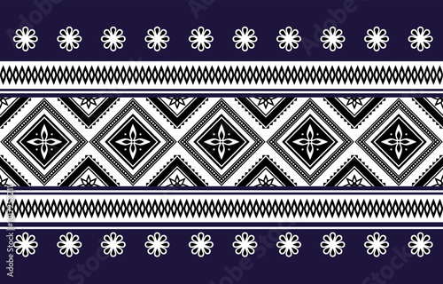 Geometric ethnic oriental seamless pattern traditional Design for background,carpet,wallpaper.clothing,wrapping,Batik fabric,Vector illustration,embroidery style, Sadu.