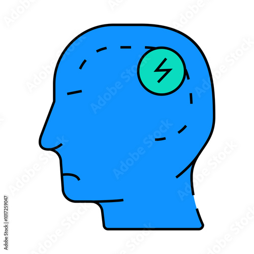 head pain body ache line icon vector. head pain body ache sign. isolated symbol illustration