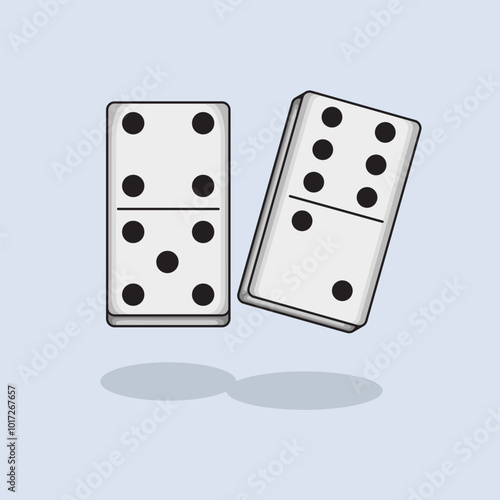 Vector illustration Domino. Vector design Dominos. Casino Domino Vector Cartoon design illustration and icon for website, digital and print