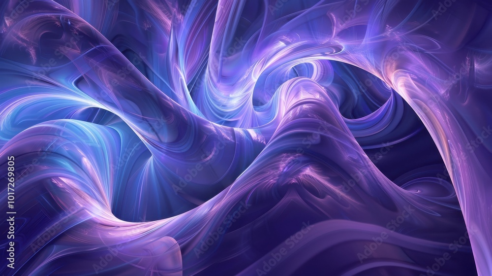 Fototapeta premium Abstract Purple and Blue Swirling Light Pattern