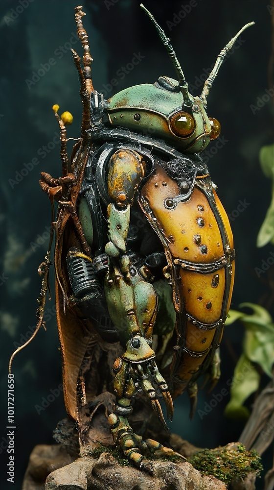 Steampunk Insect Sculpture: A Detailed and Realistic Model Steampunk Insect Sculpture: A Detailed and Realistic Model
