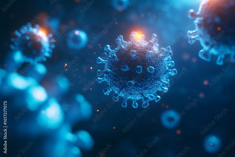 D Rendering of Coronavirus Particle D Rendering of Coronavirus Particle
