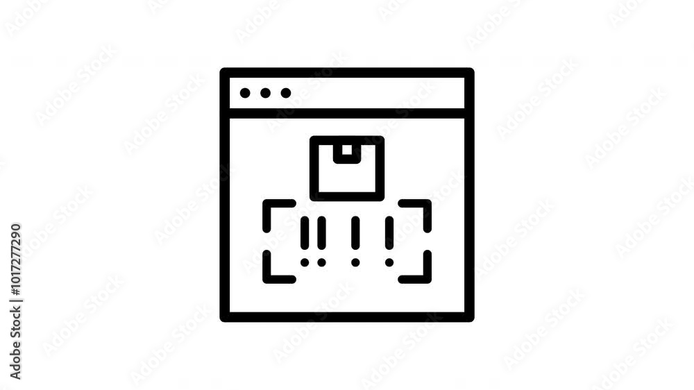 barcode scanning animated icon barcode scanning animated icon