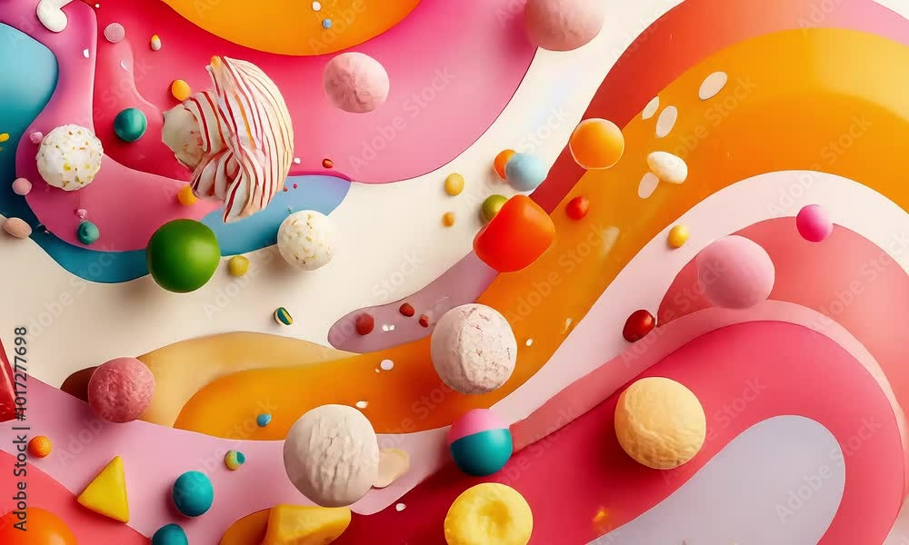 Colorful candies scattered on abstract background with ai generated.
Colorful candies scattered on abstract background with ai generated.