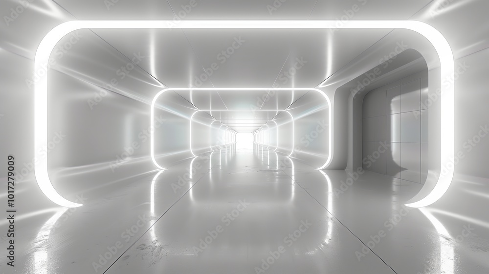 White background 3D room light abstract space technology White background 3D room light abstract space technology