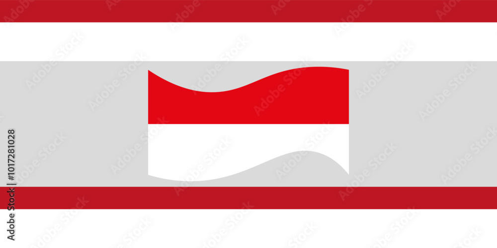 Red Wave on White Background Red Wave on White Background