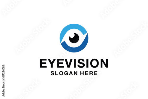 Eye Vision Logo Design Template. Eye Care Clinic Logo Inspiration. Vision Care Logo Vector. Eye Icon.