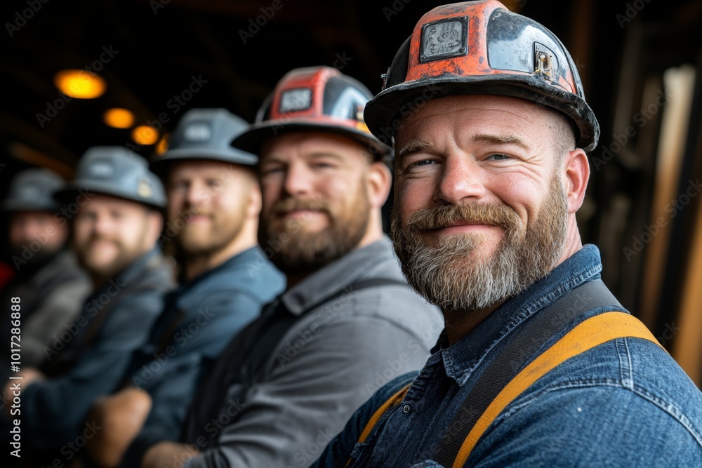 A group of miners in the early 1900s, representing the role of natural resource extraction in fueling yesterday’s economy, symbolizing the reliance on raw materials A group of miners in the early 1900s, representing the role of natural resource extraction in fueling yesterday’s economy, symbolizing the reliance on raw materials