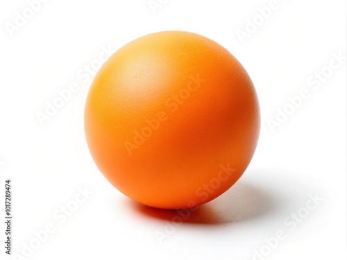 Bright Orange Ping Pong Ball Isolated on Transparent Background for Sports, Games, and Recreational Activities Photography