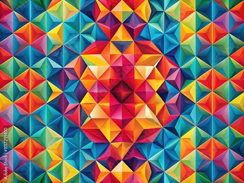 Colorful geometric pattern templates available in EPS10 vector format, ideal for creative design endeavors, adding vibrancy and unique artistic flair to various projects.